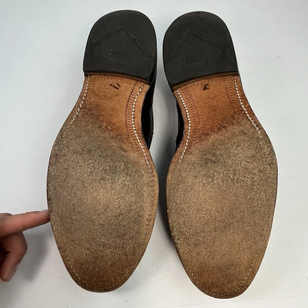 Allen Edmonds Harvard Casual Dress Shoes Burgundy Leather Loafers Size Size 8.5D